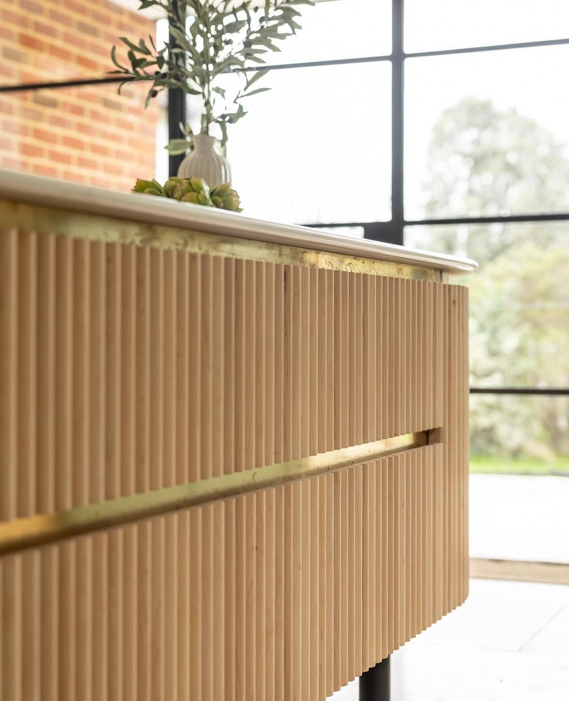 Kitchen Project – Curved Fluted Island | One Coat Wood Oil