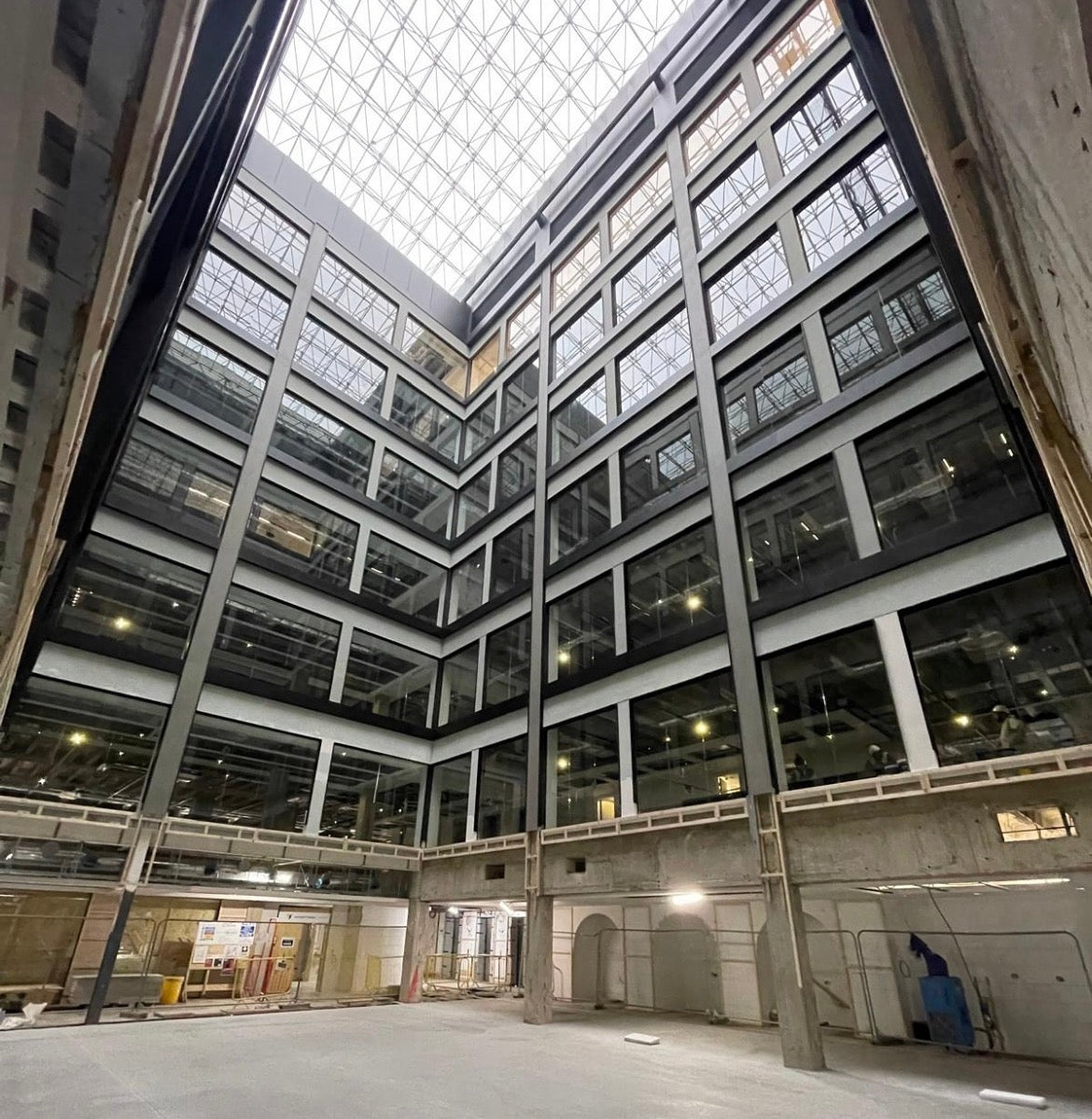 Black FR Valchromat cladding finished with Koate Valchromat 606 Oil PURE on a Manchester commercial building