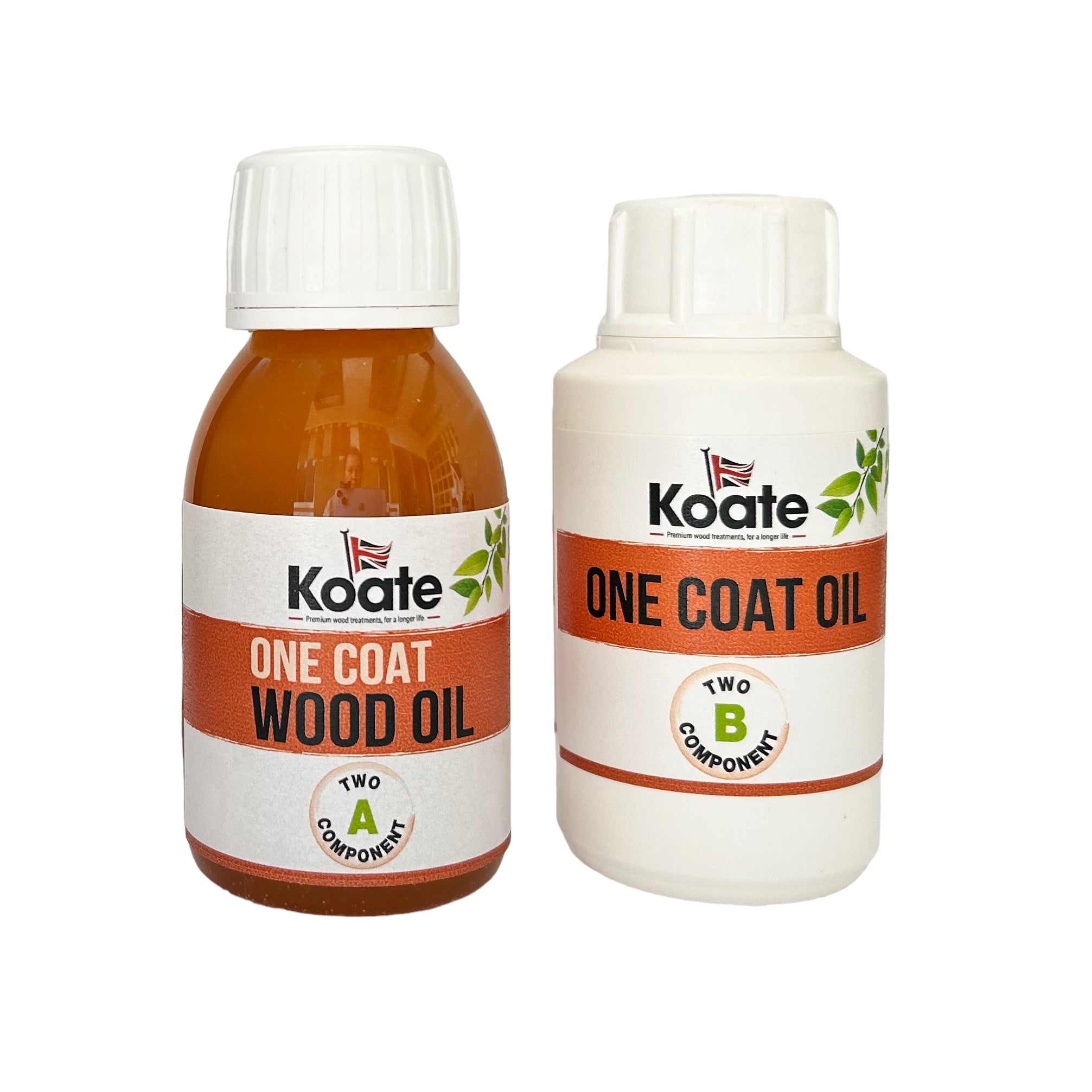 One Coat Wood Worktop Oil DUO - Part A (Oil) + Part B (Accelerator Dryer) - 40 - 50m2 per litre