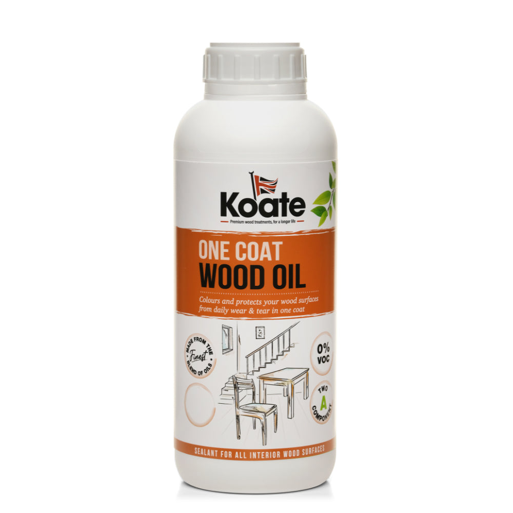 One Coat Wood Oil (Part A) - For vertical surfaces without Part B and horizontal with Part B -      40 - 50m2 per litre